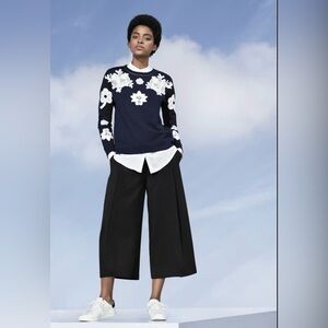 Victoria Beckham for Target Navy Floral Sweater